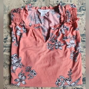 Liz Claiborne Floral Blouse Size XL